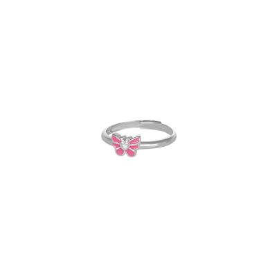 ANELLO BIMBA FARFALLA SMALTO IN ARGENTO 925°/°°