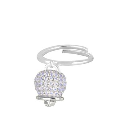 ANELLO CAMPANELLA MINI RODIO ZIRCONI BOREALE IN ARGENTO 925°/°°