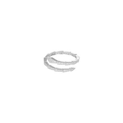 ANELLO SERPENTE ARMONICO REGOLABILE ZIRCONATO IN ARGENTO 925°/°°