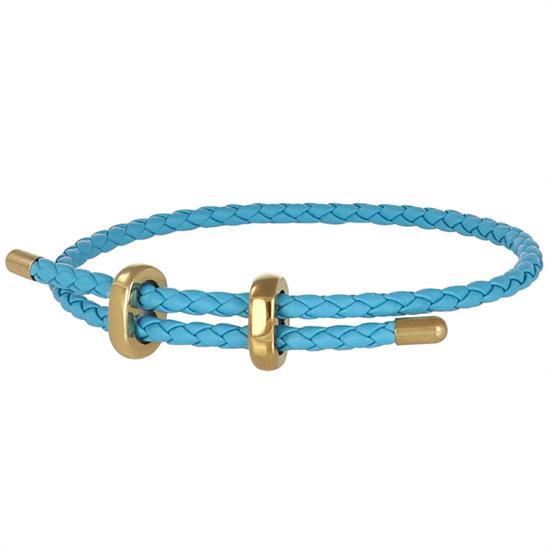BRACCIALE SCORREVOLE IN ACCIAO DORATO TRECCIA