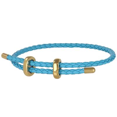 BRACCIALE SCORREVOLE IN ACCIAO DORATO TRECCIA