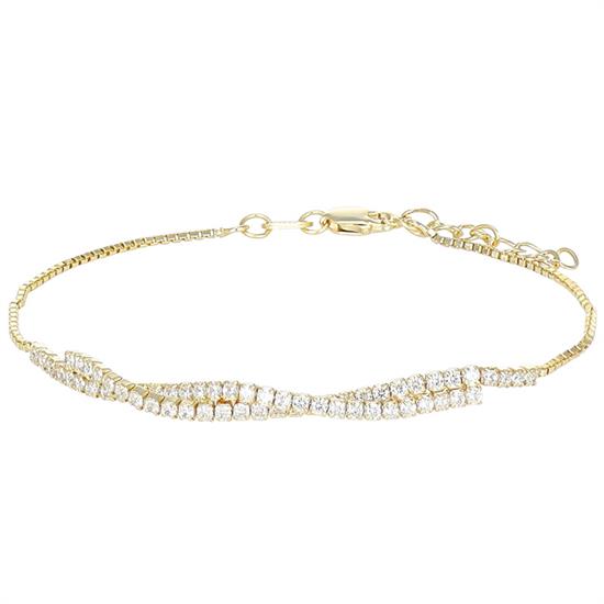 BRACCIALE NODINO TENNIS ZIRCONATO IN ARGENTO 925°/°°