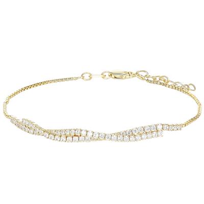 BRACCIALE NODINO TENNIS ZIRCONATO IN ARGENTO 925°/°°