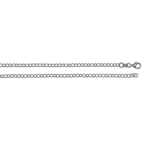 CATENA RODIO ROLLO'LISCIA MEDIA 0.4 IN ARGENTO 925°/°°
