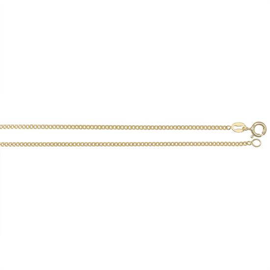 CATENA GROUMETTA DORATA UOMO 0.5MM IN ARGENTO 925°/°°