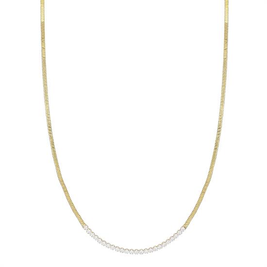COLLANA SNAKE DOPPIA CON CENTRALE TENNIS PALLINO IN ARGENTO 925°/°°