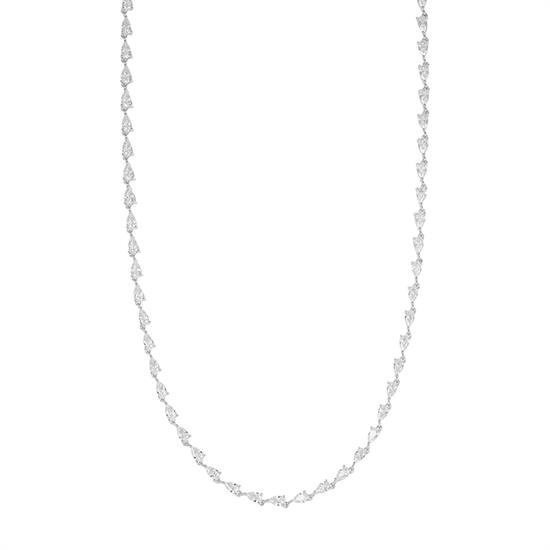 COLLANA TENNIS DI GOCCE ZIRCONI IN ARGENTO 925°/°°