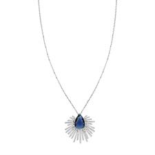COLLANA OVALE COLOR CON FILI ZIRCONATI IN ARGENTO 925°/°°