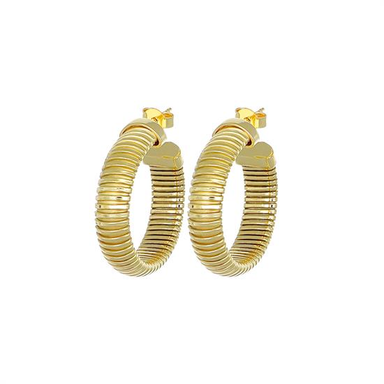 ORECCHINO CREOLA TUBO GAS 8MM CANNA DIAM2,5 IN ARGENTO 925°/°°