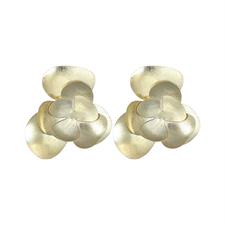 ORECCHINO MULTI PETALI GRANDE SATINATO IN ARGENTO 925°/°°