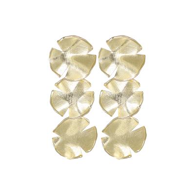 ORECCHINO PENDENTE TRE TONDI IRREGOLARI SATINATI IN ARGENTO 925°/°°
