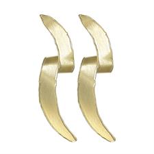 ORECCHINO PENDENTE BIG PIEGATO SATINATO IN ARGENTO 925°/°°