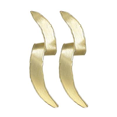 ORECCHINO PENDENTE BIG PIEGATO SATINATO IN ARGENTO 925°/°°