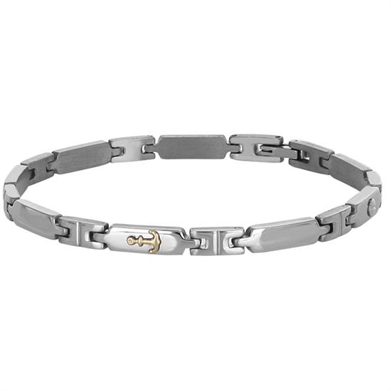 BRACCIALE ECO CON ANCORA IN ACCIAIO