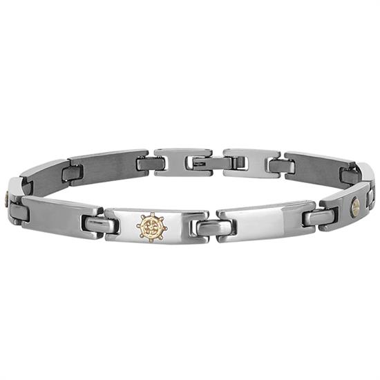 BRACCIALE ECO CON TIMONE IN ACCIAIO