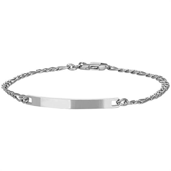 BRACCIALE 3+1 E TARGHETTA 4MM IN ACCIAIO