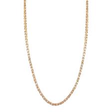COLLANA MAGLIA BIZANTINA 4MM DORATA IN ACCIAIO