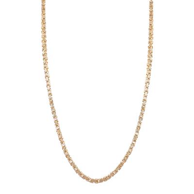 COLLANA MAGLIA BIZANTINA 4MM DORATA IN ACCIAIO