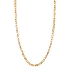 COLLANA MAGLIA BIZANTINA 5MM DORATA IN ACCIAIO