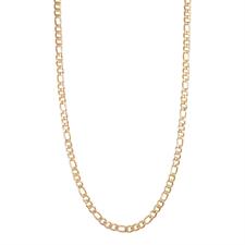 COLLANA CATENA GROUMETTA ALTERNATA 6MM DORATA IN ACCIAIO