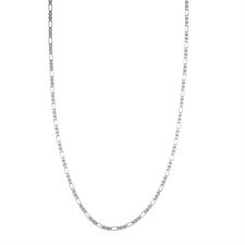 COLLANA VENEZIANA 3MM ALTERNATA IN ACCIAIO 50+5CM