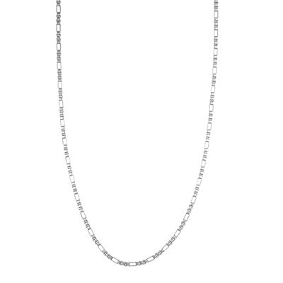 COLLANA VENEZIANA 3MM ALTERNATA IN ACCIAIO 50+5CM