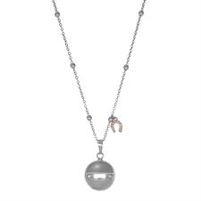 COLLANA CHIAMA ANGELI SFERA LISCIA BRASS E FERRO DI CAVALLO PAVE'