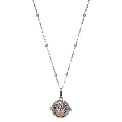 COLLANA CHIAMA ANGELI ALBERO DELLA VITA ZIRCONI BICOLOR RODIO BRASS