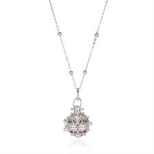 COLLANA CHIAMA ANGELI SFERA BICOLOR CUORI E ZK OVALI BRASS