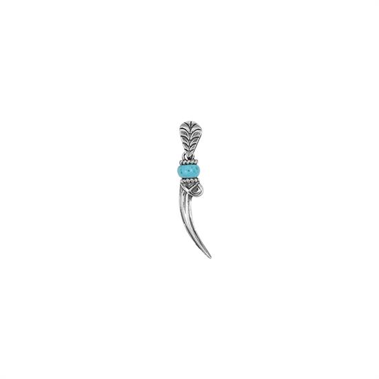 PENDENTE ZANNA CON TURCHESE IN ARGENTO 925°/°°