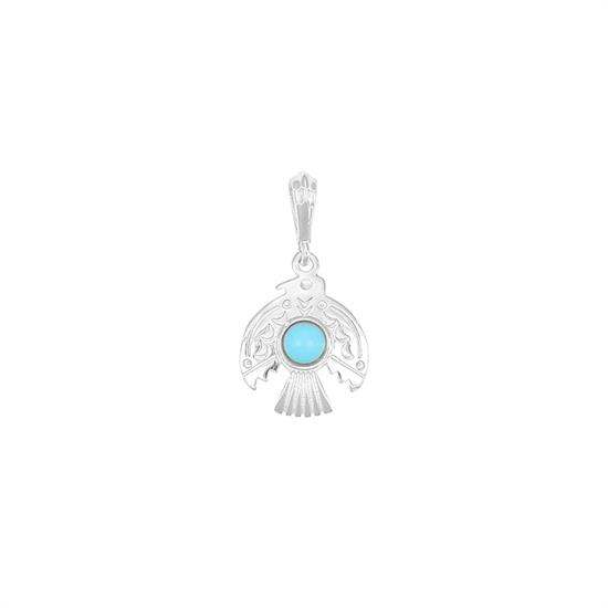PENDENTE AQUILA CON P.TURCHESE IN ARGENTO 925°/°°