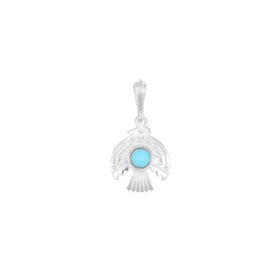 PENDENTE AQUILA CON P.TURCHESE IN ARGENTO 925°/°°
