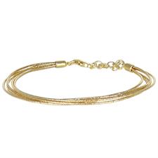 BRACCIALE MULTIFILO DIAMANTATO MORBIDA IN ARGENTO 925°/°°