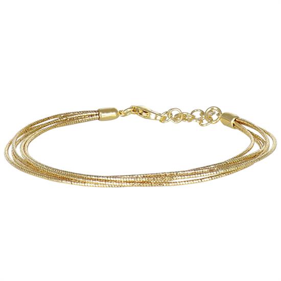 BRACCIALE MULTIFILO DIAMANTATO MORBIDA IN ARGENTO 925°/°°