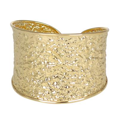BRACCIALE MANETTA MARTELLATA GRANDE IN ARGENTO 925°/°°
