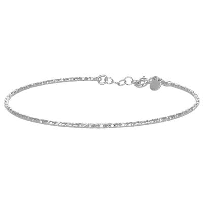 BRACCIALE MANETTA RIGIDA SOTTILE DIAMANTATA IN ARGENTO 925°/°°