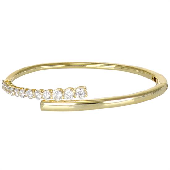BRACCIALE MANETTA CONTRARIE ZIRCONI SCALARE E SCATTO ARGENTO 925°/°°