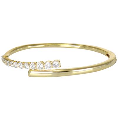BRACCIALE MANETTA CONTRARIE ZIRCONI SCALARE E SCATTO ARGENTO 925°/°°