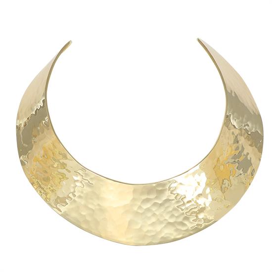 COLLANA RIGIDA 30MM MARTELLATA EGIZIA IN ARGENTO 925°/°°