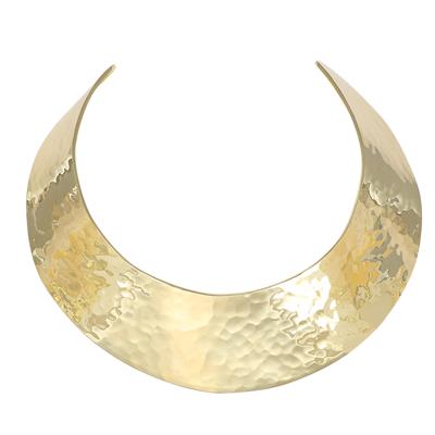 COLLANA RIGIDA 30MM MARTELLATA EGIZIA IN ARGENTO 925°/°°