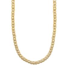 COLLANA TUBO OVALI AGGANCIATI A SFERE 8MM IN ARGENTO 925°/°°
