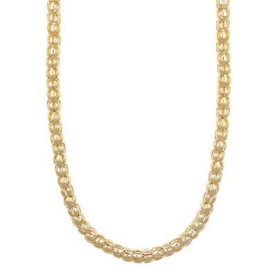 COLLANA TUBO OVALI AGGANCIATI A SFERE 8MM IN ARGENTO 925°/°°