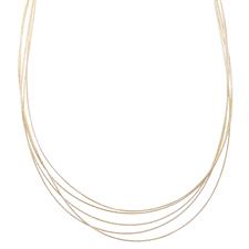 COLLANA MULTIFILO DIAMANTATO MORBIDA IN ARGENTO 925°/°°