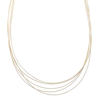 COLLANA MULTIFILO DIAMANTATO MORBIDA IN ARGENTO 925°/°°