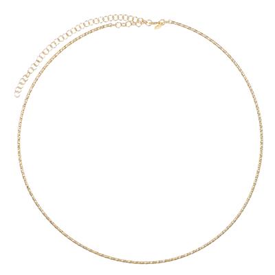 COLLANA RIGIDA SOTTILE DIAMANTATA IN ARGENTO 925°/°°