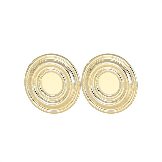 ORECCHINO TONDO RIGATO 40MM IN ARGENTO 925°/°°