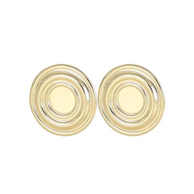 ORECCHINO TONDO RIGATO 40MM IN ARGENTO 925°/°°