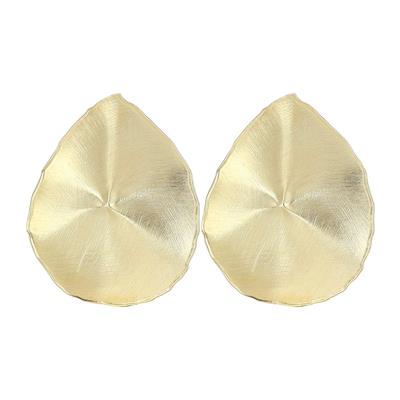ORECCHINO GOCCIA MAXI LOBO SATINATA IN ARGENTO 925°/°°