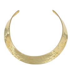 COLLANA RIGIDA 16MM MARTELLATA EGIZIA IN ARGENTO 925°/°°