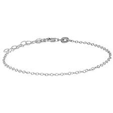 BRACCIALE ROLLO PICCOLA RODIO DIAMANTATA IN ARGENTO 925°/°°